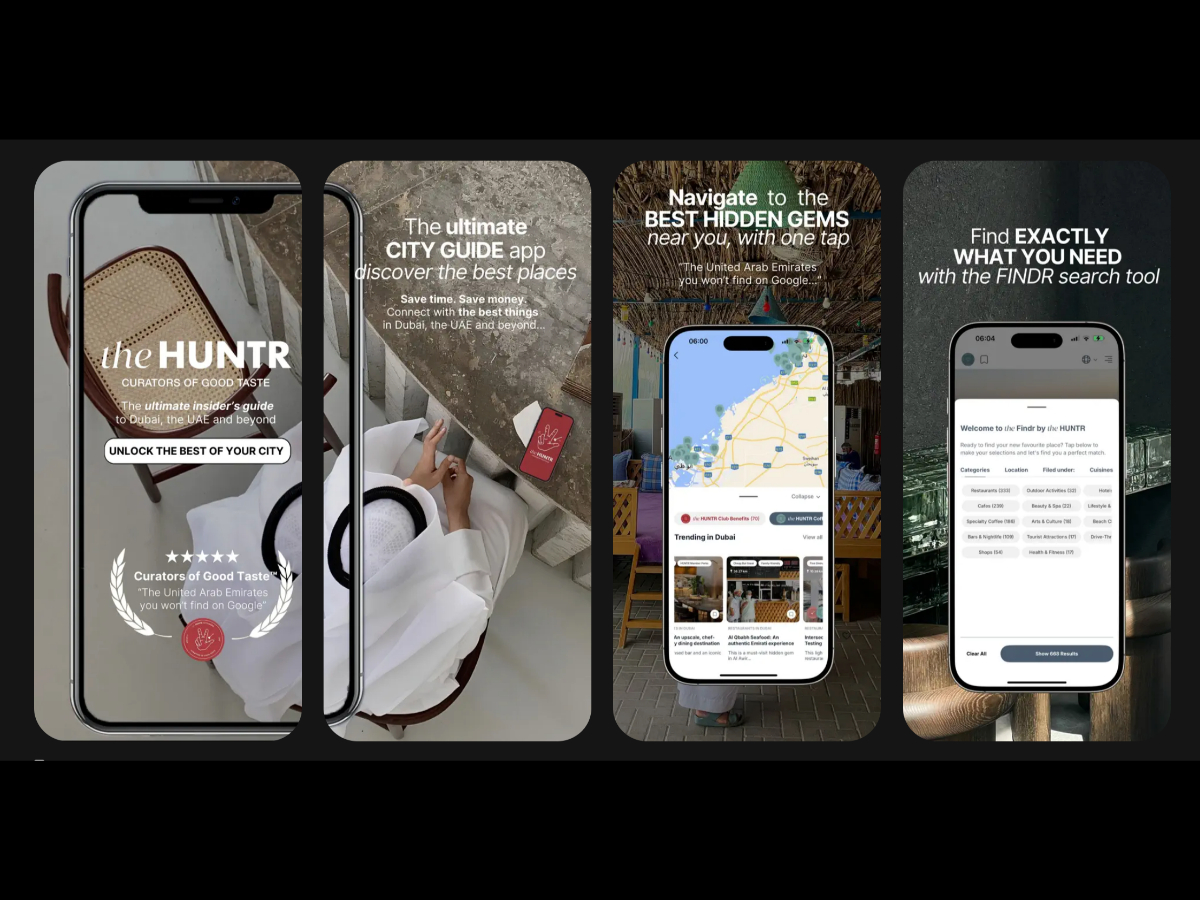 The HUNTR City Guide mobile app built with Flutter